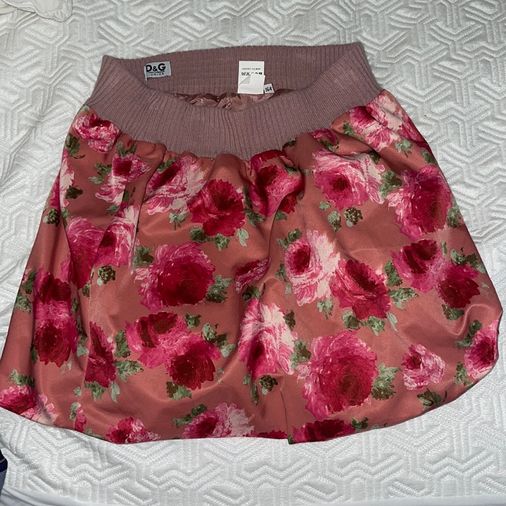 Dolce & Gabbana Juniors Pink Floral Skirt